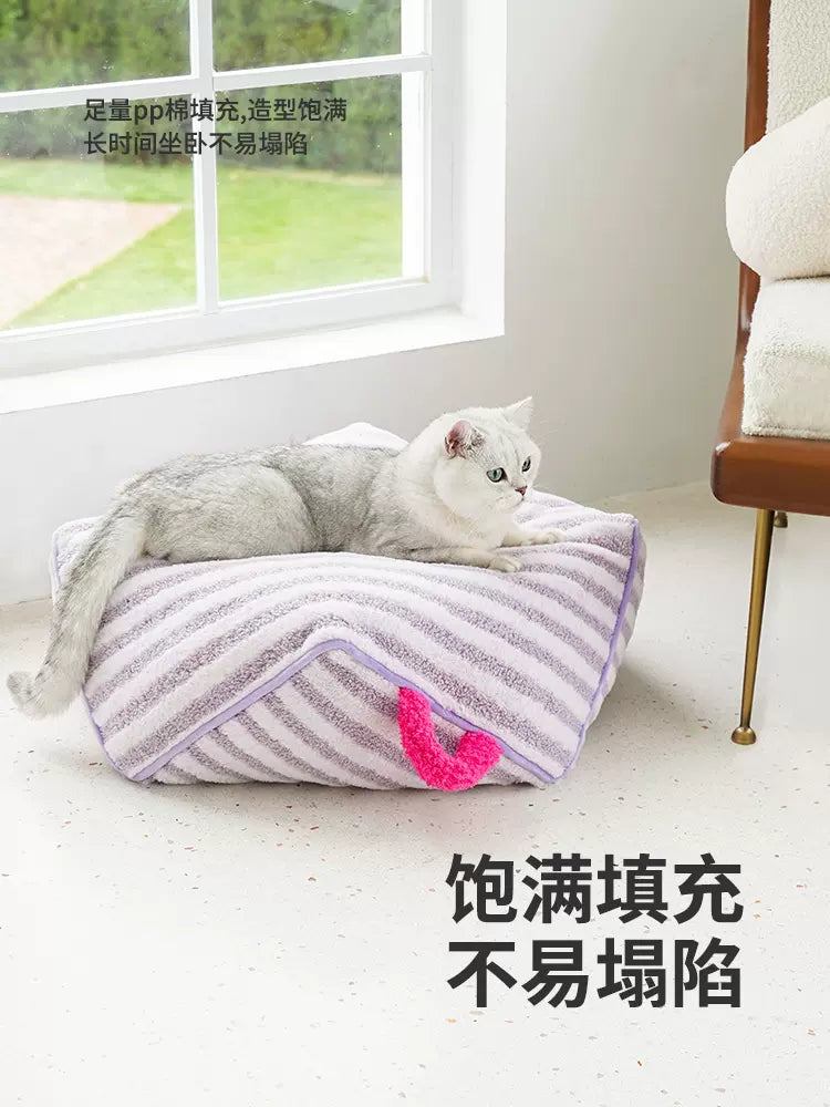 Striped Sofa Pet Bed