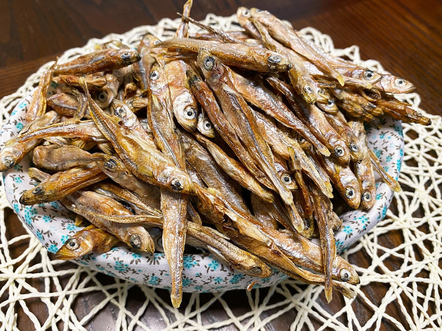 100% Handmade Dehydrate Smelt Fish