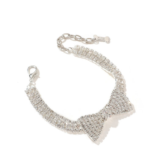 Crystal Bow Tie Pet Collar
